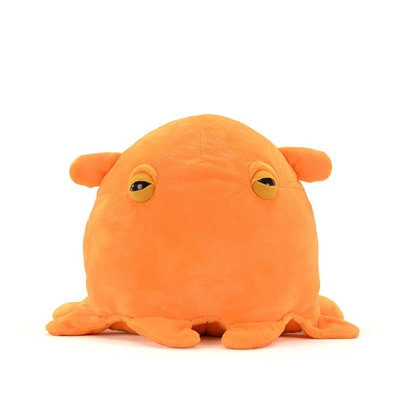 18cm High Soft Dumbo Octopus Plush Toy Realistic Orange Grimpoteuthis bathynectes Stuffed Sea Animal Doll Gifts