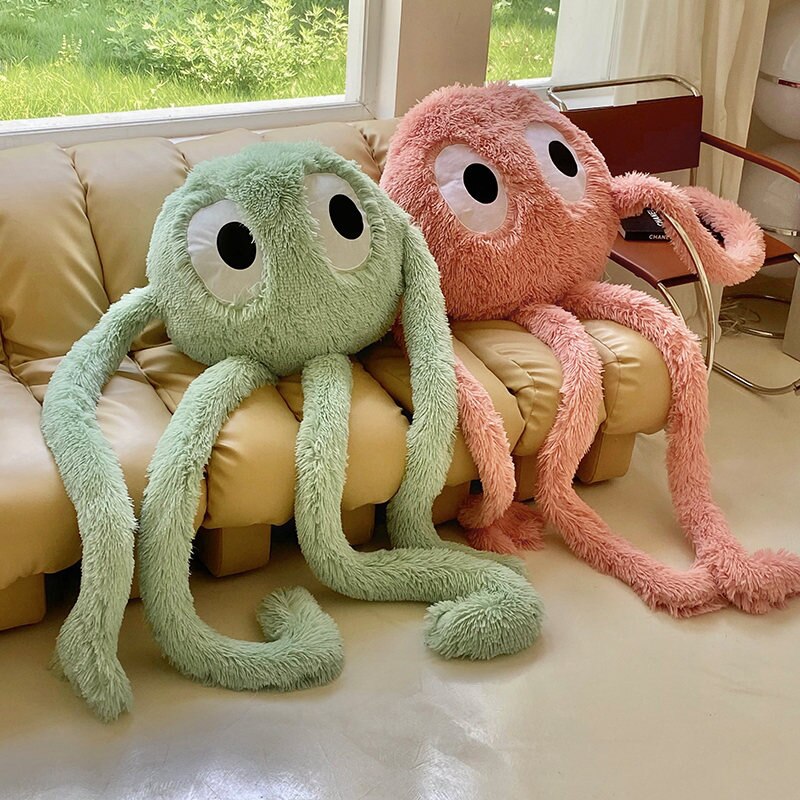 1PC 175CM Giant Swag Ferry Plush Green Pink Octopus Alien Monster Toy Stuffed Long Arms Legs 1
