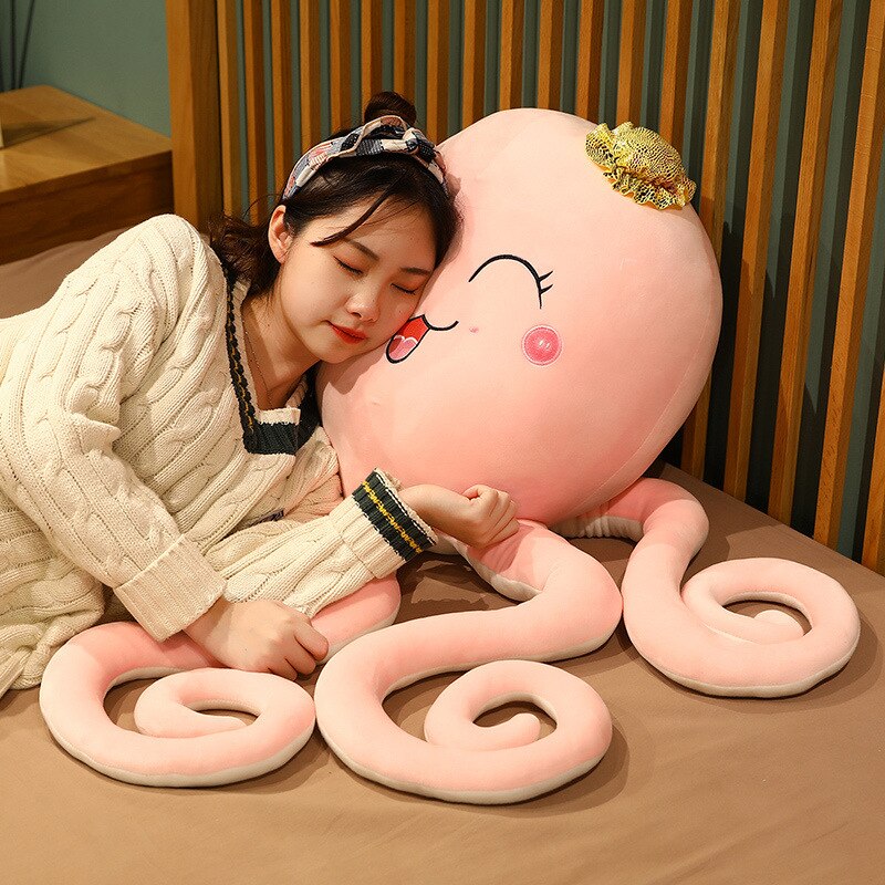 1pc 80 100cm Lovely Octopus Plush Toys Cartoon Squid Pillow Toys Stuffed Soft Animal Sleep Cushion 3