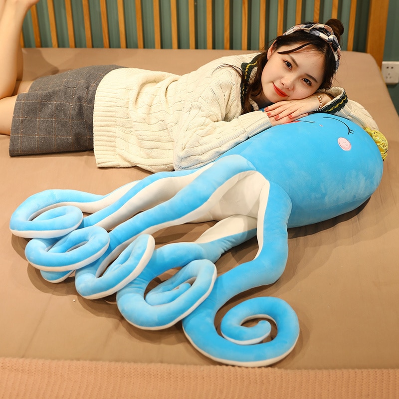 1pc 80 100cm Lovely Octopus Plush Toys Cartoon Squid Pillow Toys Stuffed Soft Animal Sleep Cushion 4
