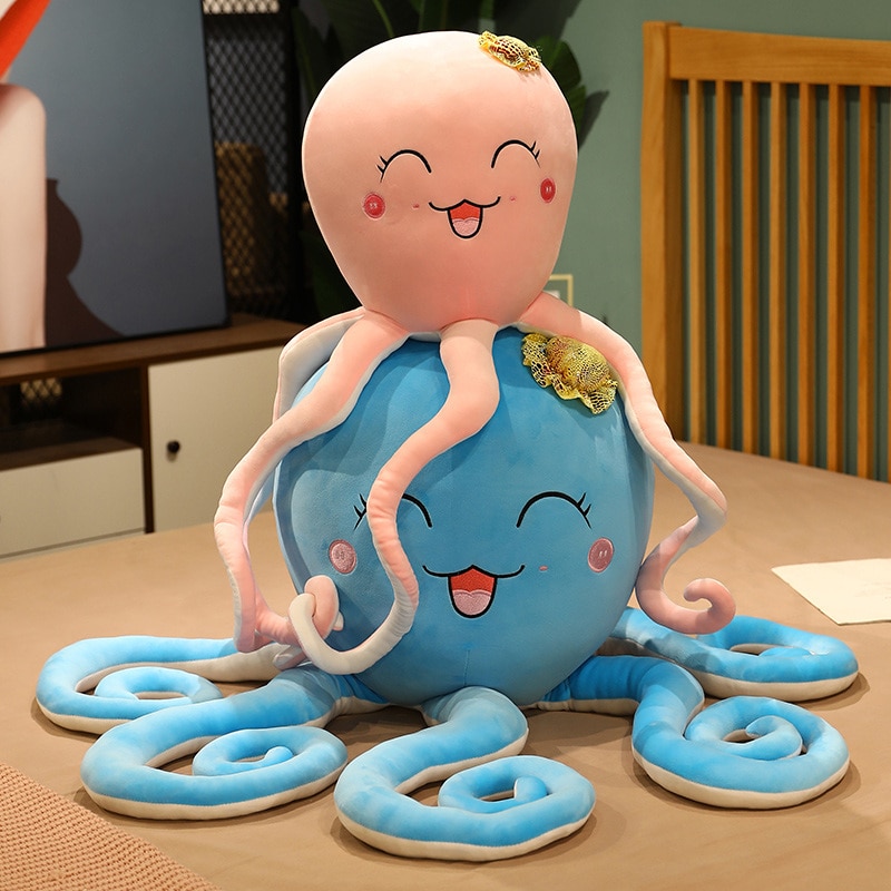 1pc 80 100cm Lovely Octopus Plush Toys Cartoon Squid Pillow Toys Stuffed Soft Animal Sleep Cushion