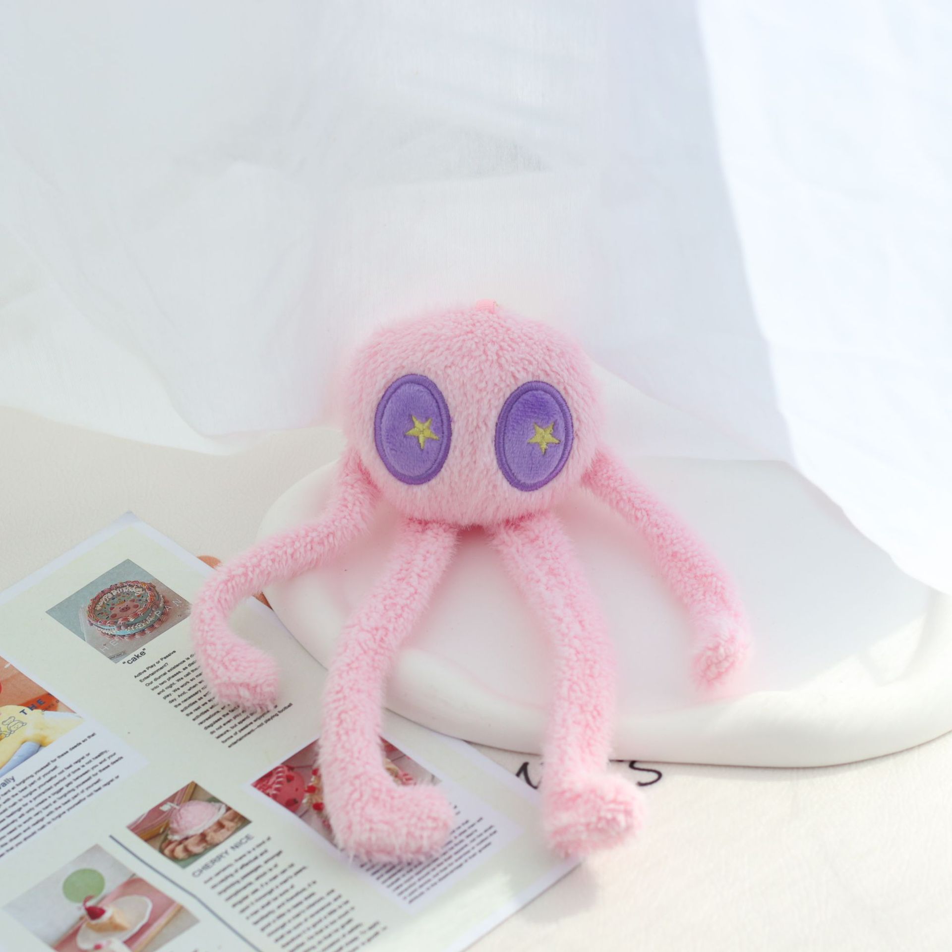 22cm Funny Long Leg Octopus Keychain Plush Stuffed Toy Cute Plush Animal Soft Doll Pendant for 2