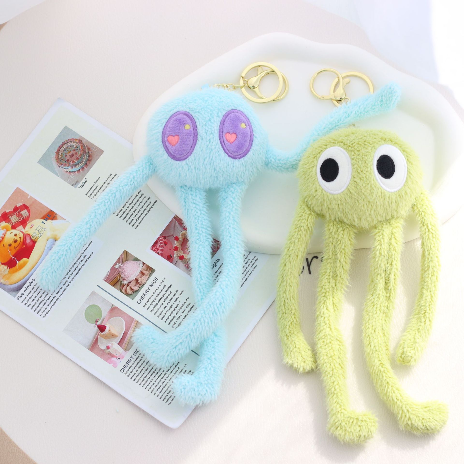 22cm Funny Long Leg Octopus Keychain Plush Stuffed Toy Cute Plush Animal Soft Doll Pendant for