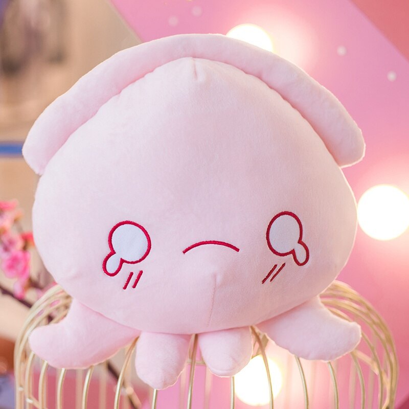35cm Lovely Double sided Expression Squid Plush Toy TV Series Cartoon Animal Octopus Stuffed Doll Sleeping 1