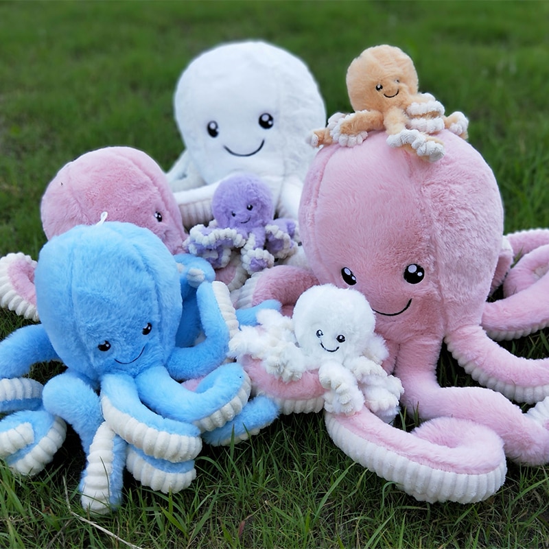Cartoon Lovely Simulation Octopus Pendant Plush Stuffed Toy Soft Animal Home Accessories Cute Animal Doll Children 1