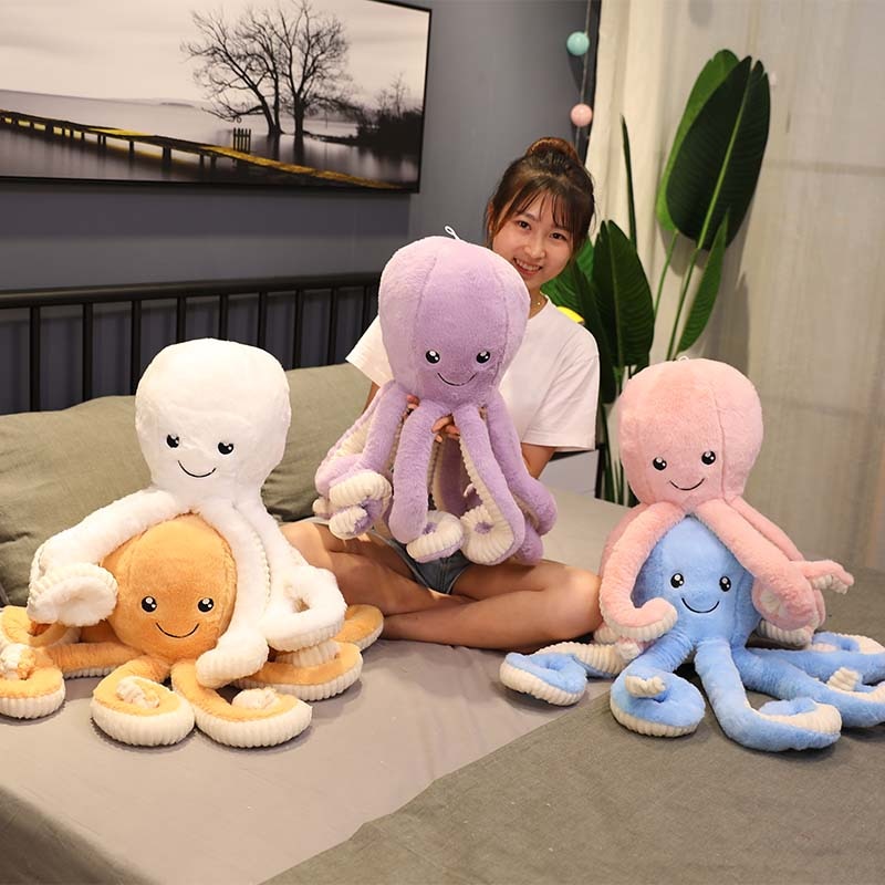 Cartoon Lovely Simulation Octopus Pendant Plush Stuffed Toy Soft Animal Home Accessories Cute Animal Doll Children 2