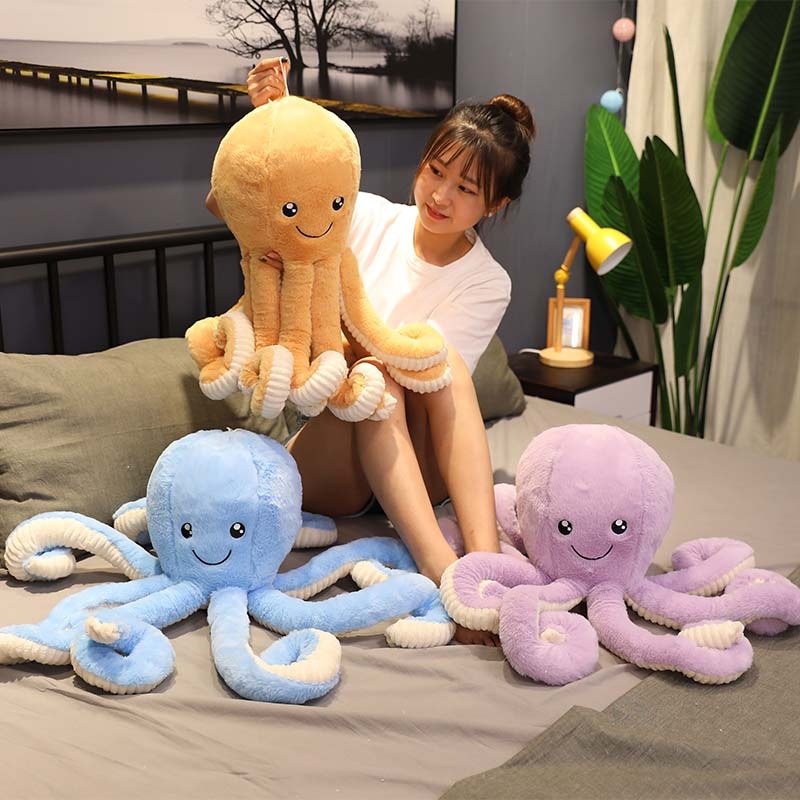 Cartoon Lovely Simulation Octopus Pendant Plush Stuffed Toy Soft Animal Home Accessories Cute Animal Doll Children 3
