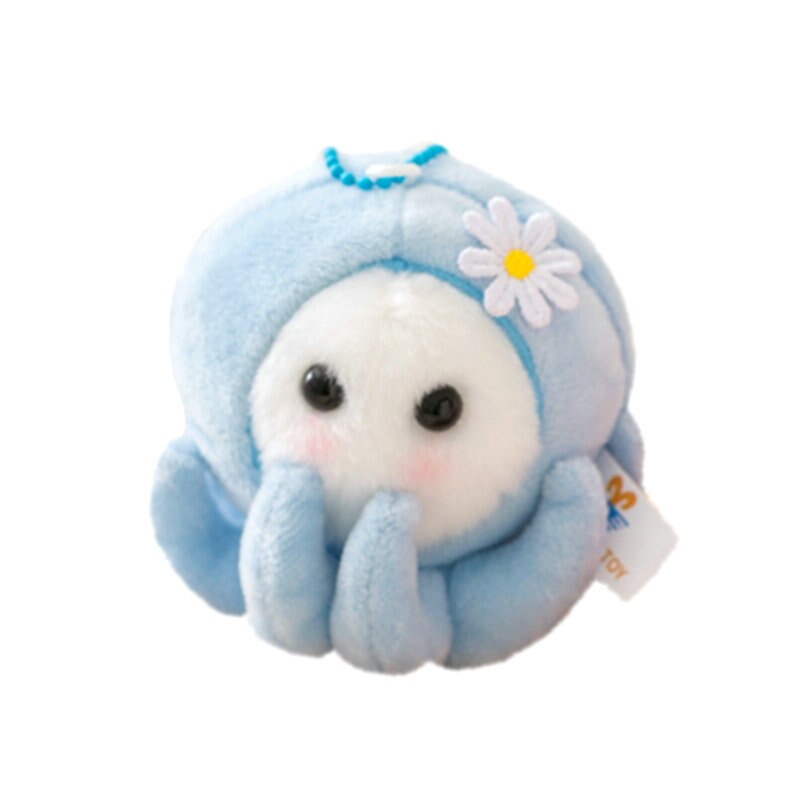 Cute Octopus Elf PLush Pendant Toy Stuffed Friut Dressing Avocado Strawberry White Dot Briquettes Fairy Plushies 4