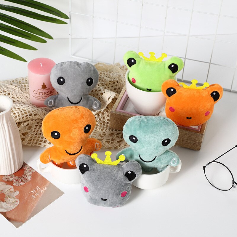 Cute Pet Dog Plush Puppy Toy Interesting Fleece Frog Octopus Chewing Pet Molar Toy Suitable for 1