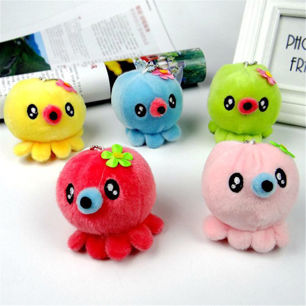 Cute Small Octopus Plush Toys Soft Cartoon Stuffed Animal Toys Small Pendant For Baby Kids Children 4