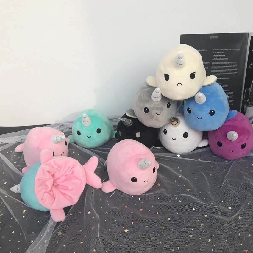 Hot Sale Kids Soft Gift octopus Plush Animals Children Double Sided Flip Fish Doll Soft Cute 5