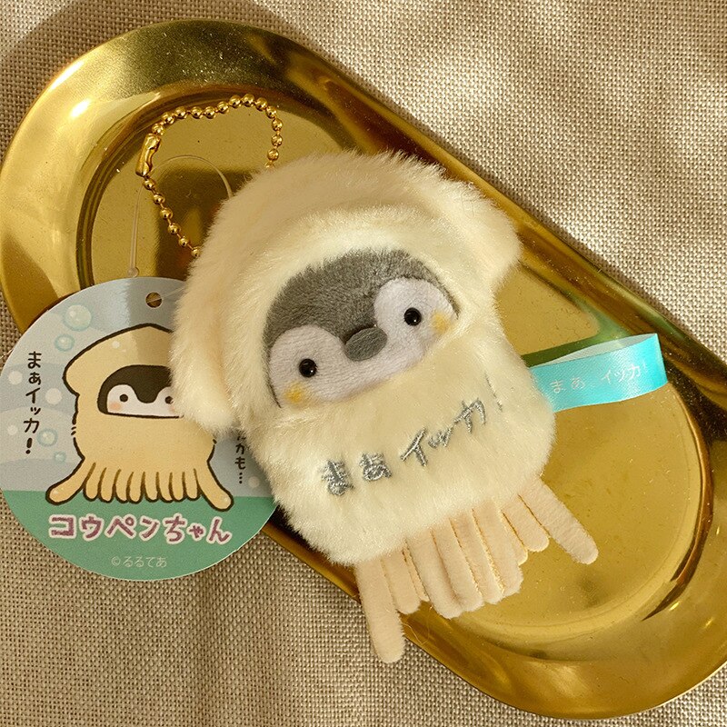 Kawaii Koupen Chan Penguin Soft Stuffed Toy Cute Japanese Cartoon Octopus Plush Doll Animal Key Chain 1