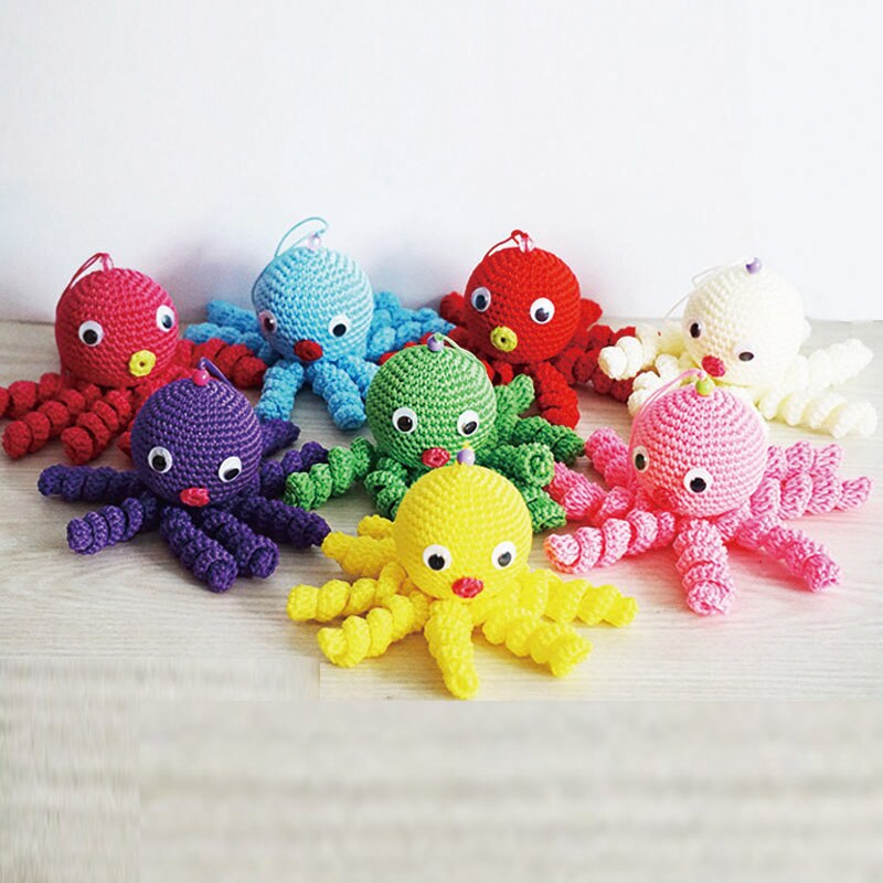 New Crochet Plush Octopus Dolls Baby kawaii Octopus Stuffed Toys Kids Sleeping Doll for Girls Boys 1