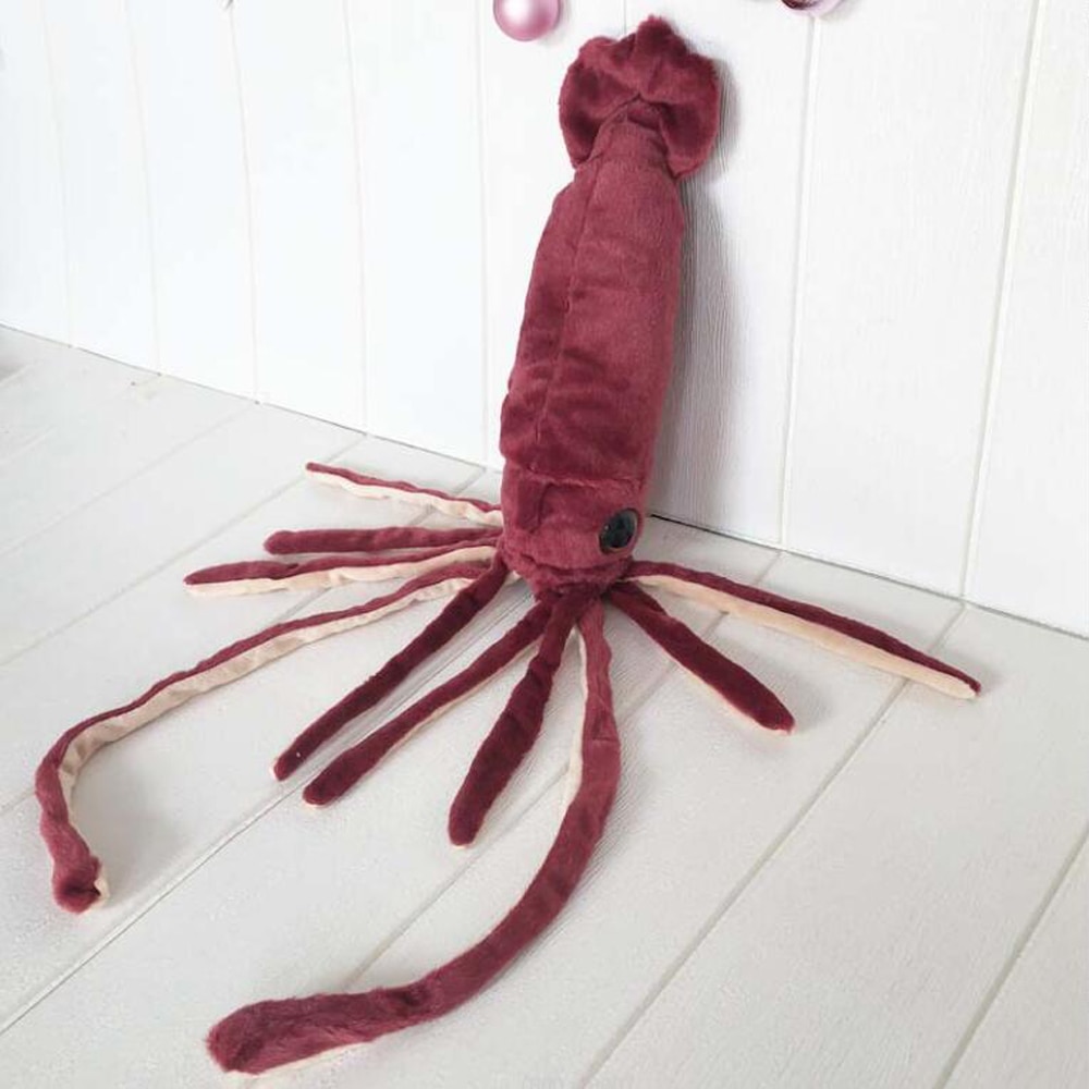 Wine Red Squid Marine Animal Octopus Children Plush Toy 2