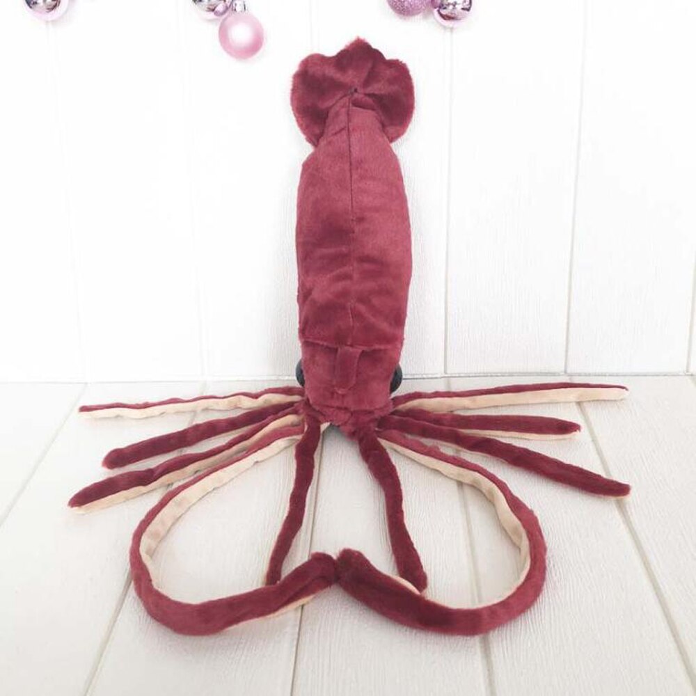 Wine Red Squid Marine Animal Octopus Children Plush Toy 4